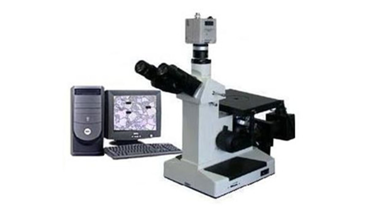 Image analysis metallographic microscope